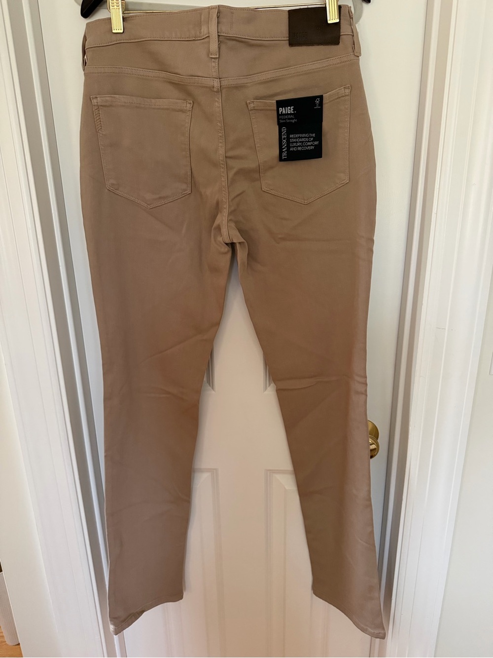 PAIGE Federal Slim Straight Pants – Toasted Almond – Size 32 – NWT - Picture 2 of 5